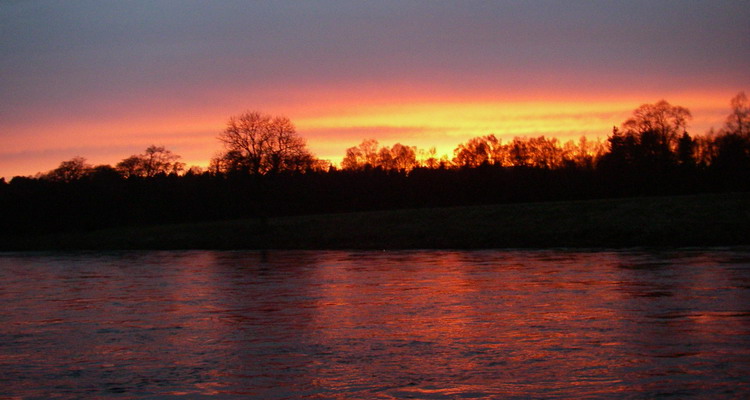 Sunset on the River Dee at Dinnet